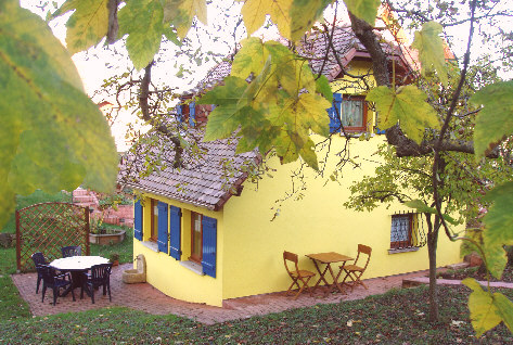Les deux terrasses du Gite en Alsace  l'automne
